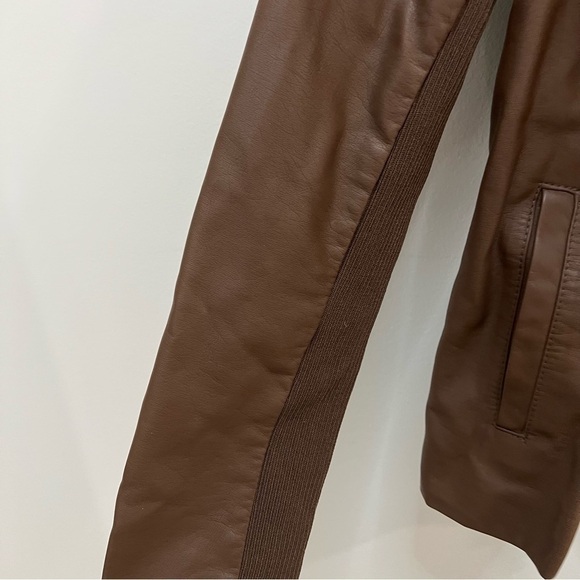 NWT BB Dakota Faux Leather Jacket w/ Zipper & Asymmetrical Collar - Picture 8 of 10